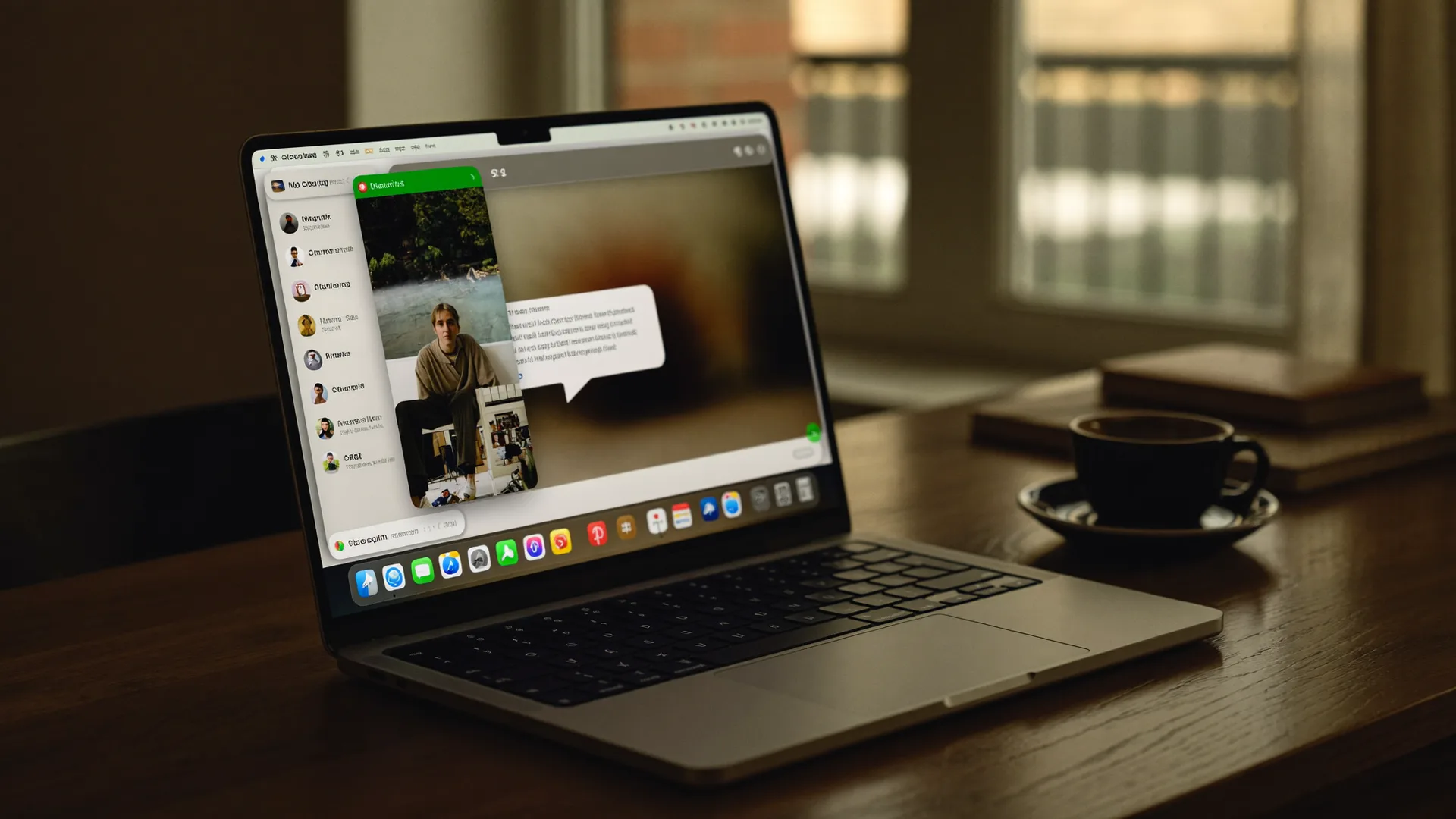 WhatsApp auf einem MacBook
